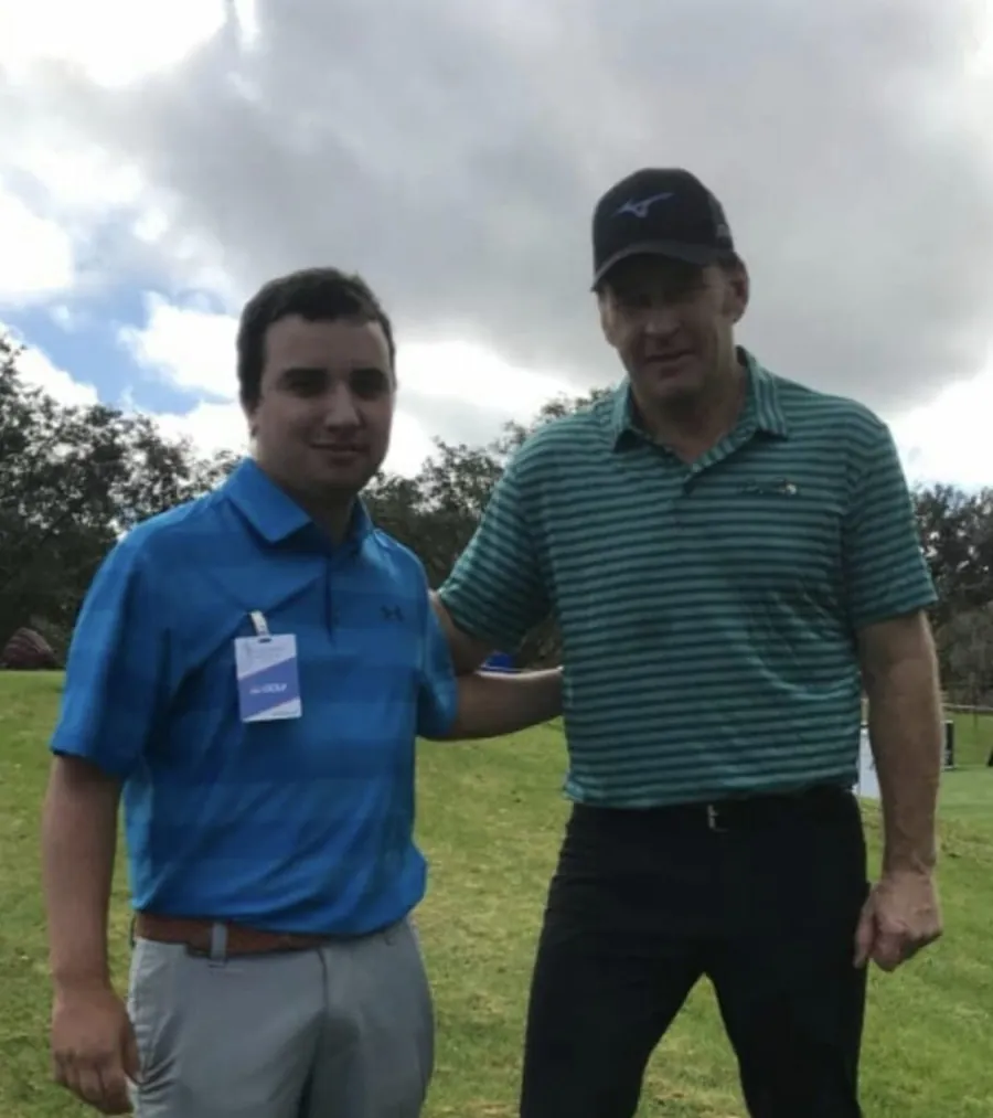 Juan Manuel Morales con Nick Faldo